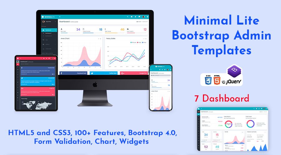 Bootstrap Admin Template UI Dashboard Web App – Minimal Lite