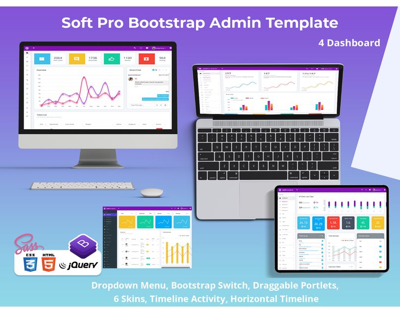 Bootstrap 4 Admin Template And Web App Template – Soft Pro