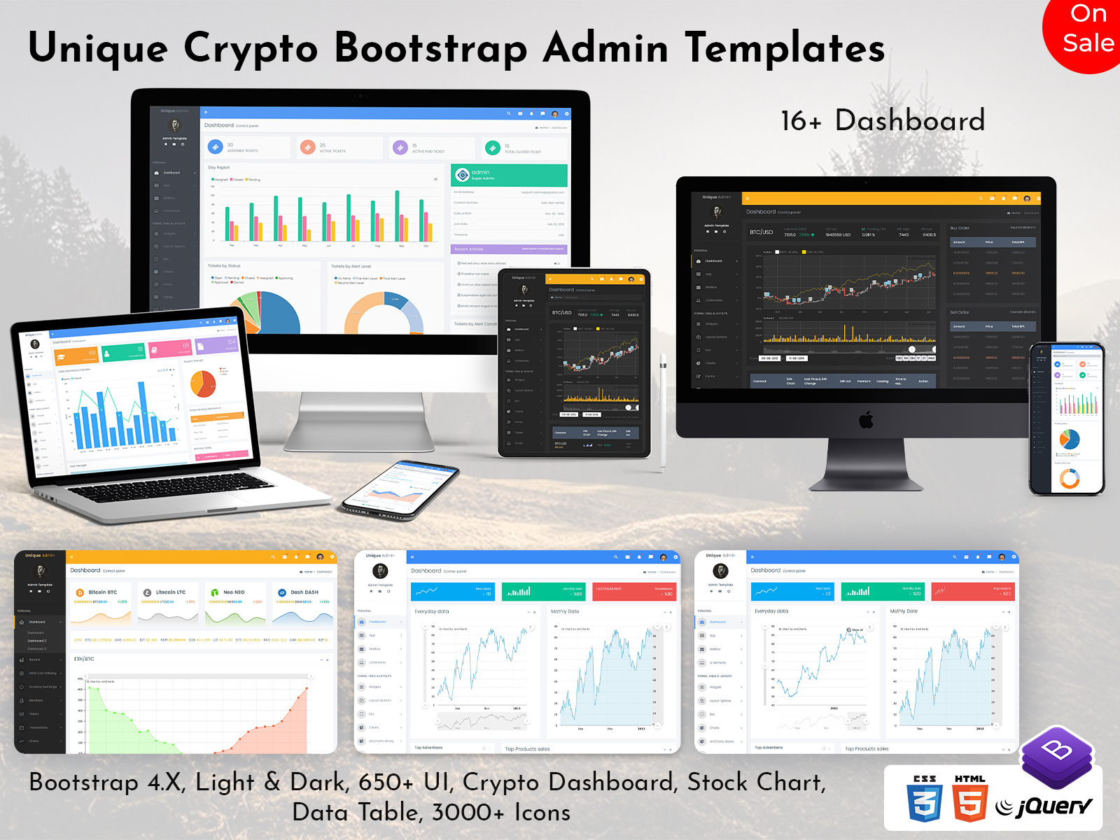 Unique Crypto Bootstrap Admin Templates