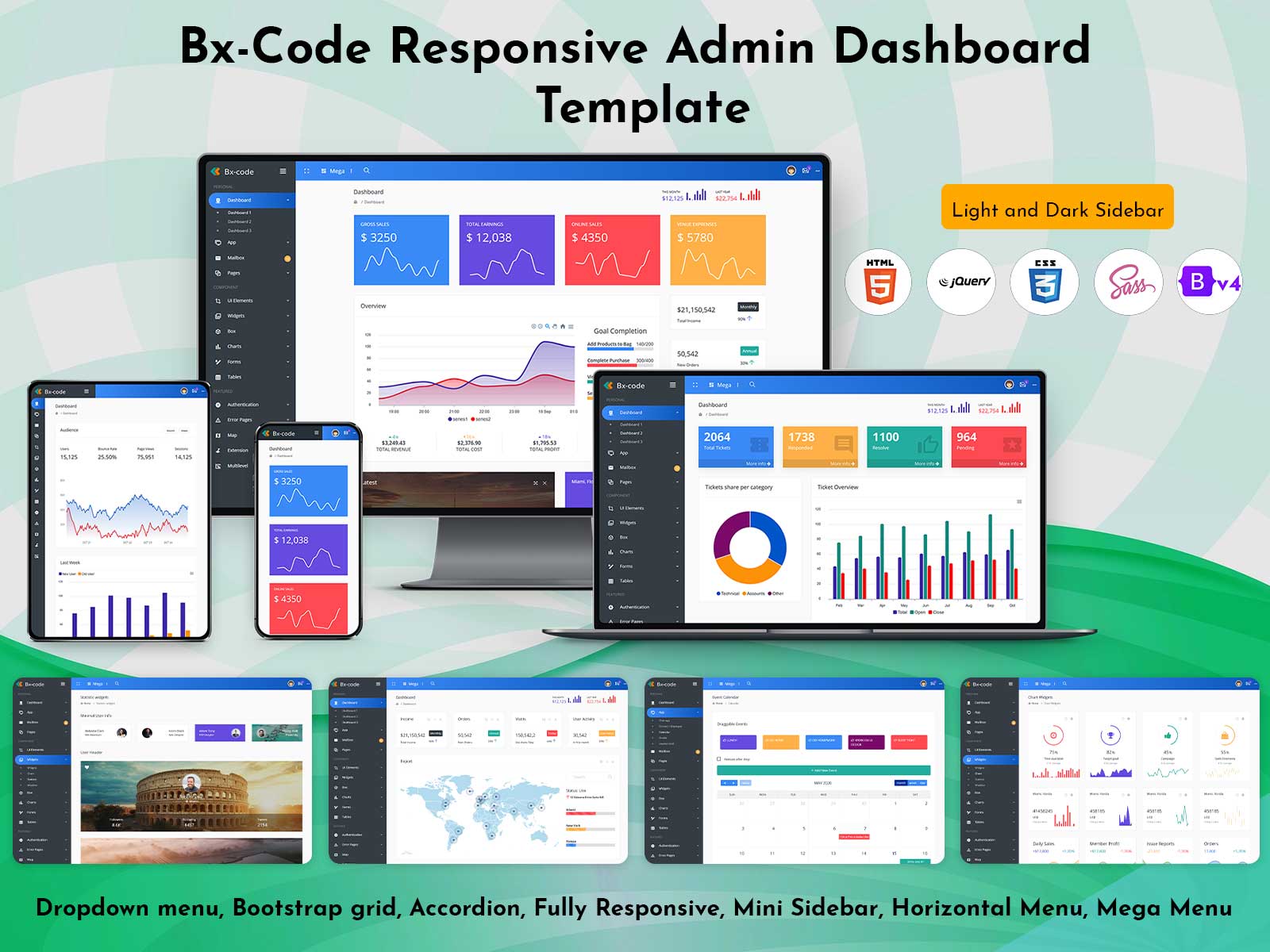 Bx Code Responsive Admin Dashboard Template