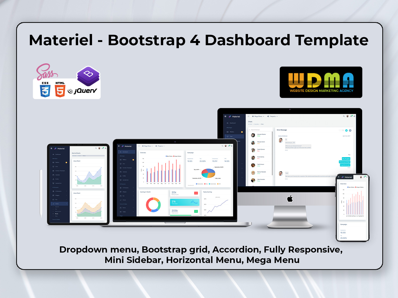 Elevate Your WebApp: Materiel Bootstrap Admin Template