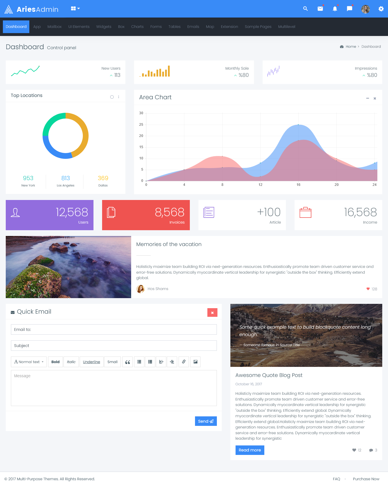 Bootstrap Admin Template 