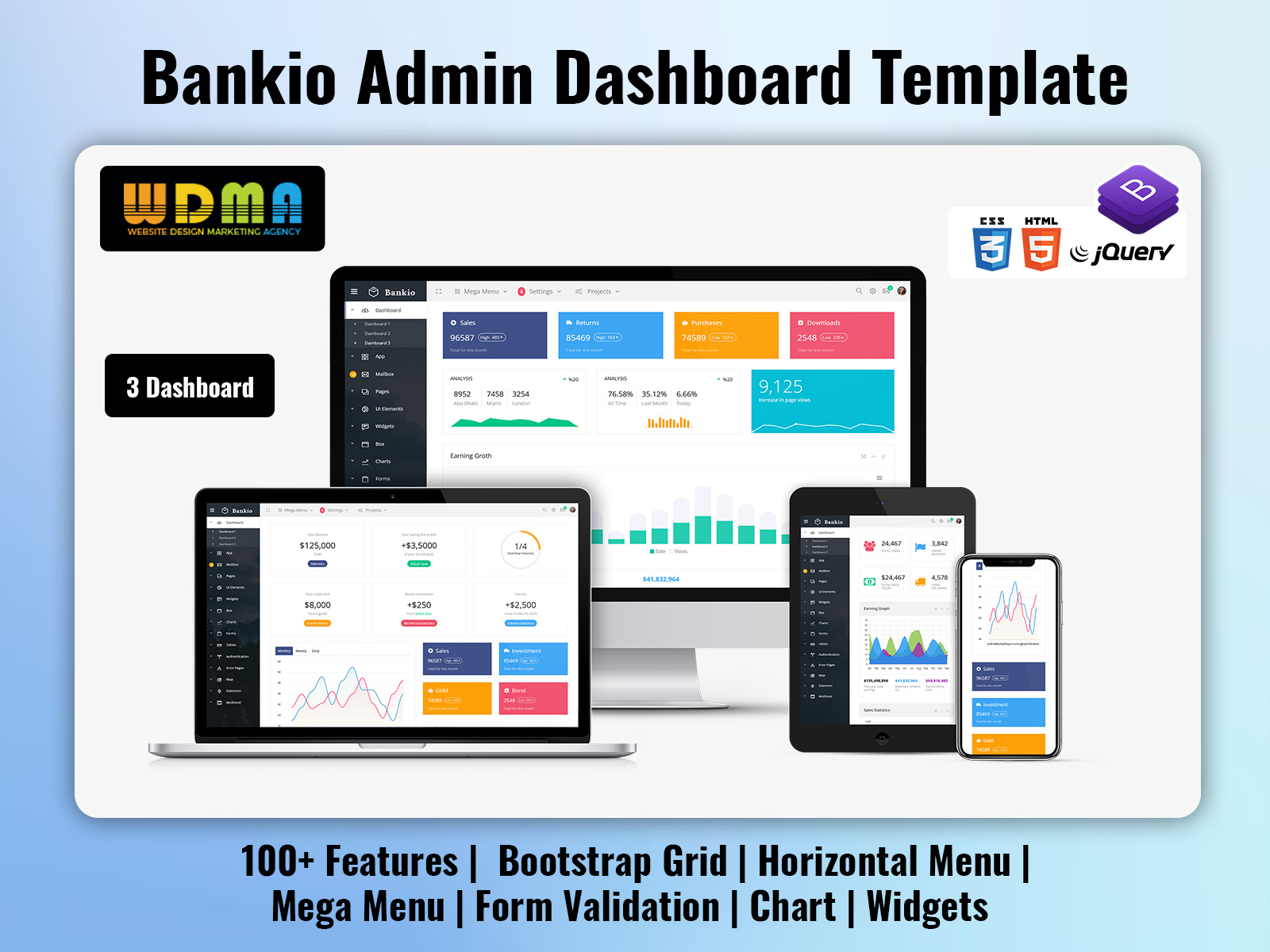 Bankio: Discover The Best Bootstrap Admin Dashboard For Your Website