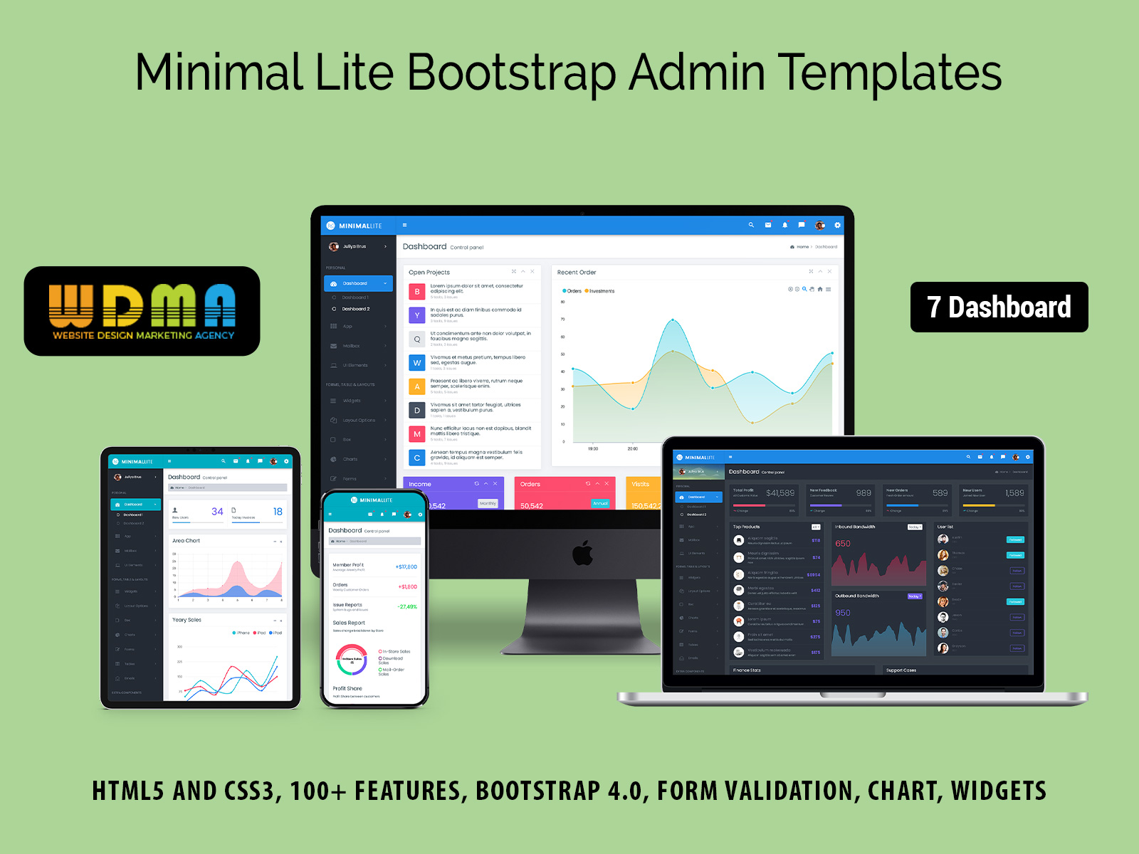 Manage Your Business Efficiently With Minimal Lite Admin Dashboard Templates