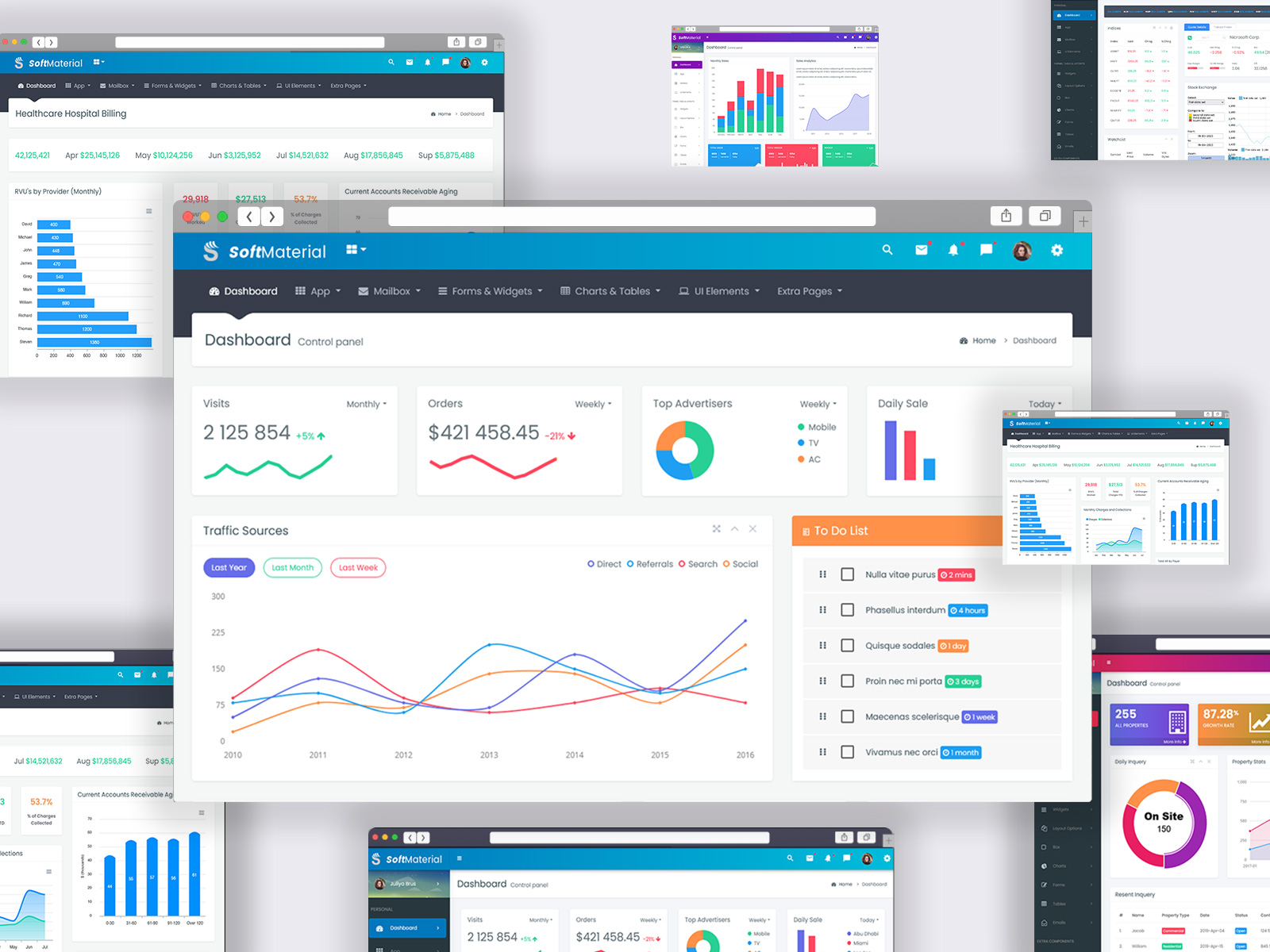 Soft Material: Streamline Your Workflow With  Bootstrap Admin Template And UI Kit.