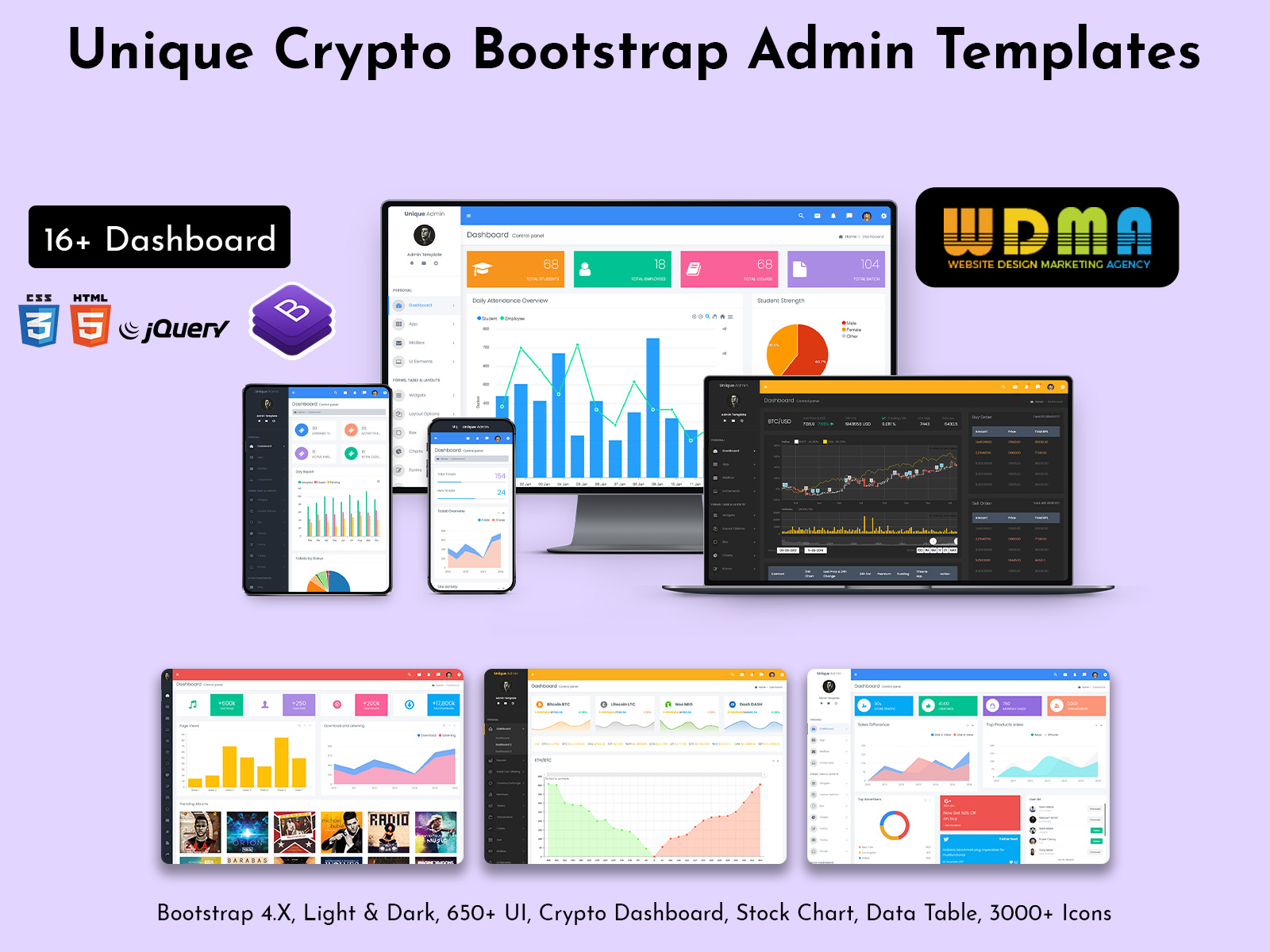 Unique Bootstrap Admin Templates: A Comprehensive Crypto Dashboard