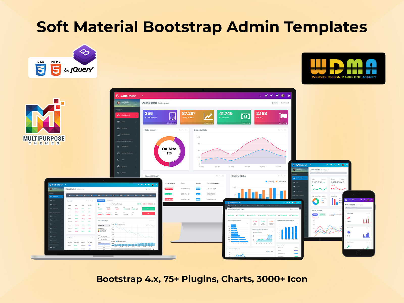 Optimizing A Soft Material Bootstrap Admin Template For Stock Market Use
